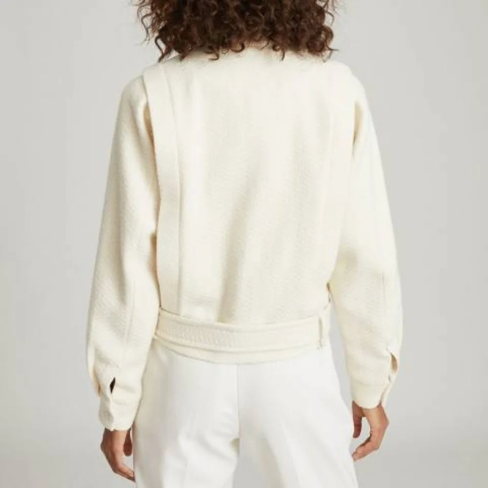 NWT REISS | Clara Wool Blend Biker Jacket - Picture 5 of 12